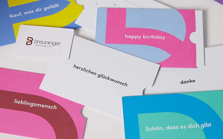 Breuninger Geschenkkarte. Digitalen Gutschein als Geschenkkarte bestellen